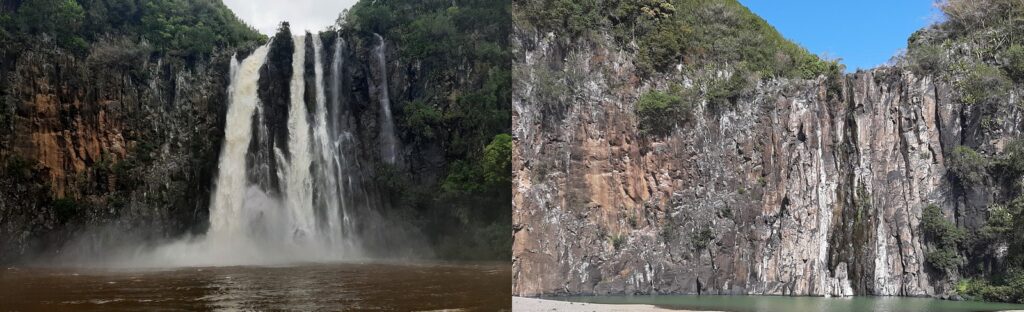 cascade niagara sainte suzanne la réunion à deux périodes différente